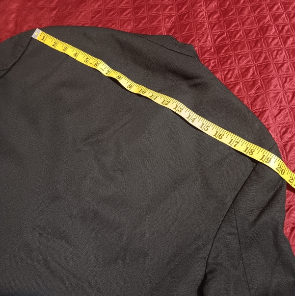 ZARA BLACK TAG by Zara Man Blazer Jacket Black Sz46 Slim Suit Two Button - Picture 7 of 13